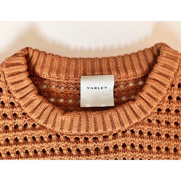 Varley Fox Knit Crew Sweater Almond Size Small - Picture 7 of 11